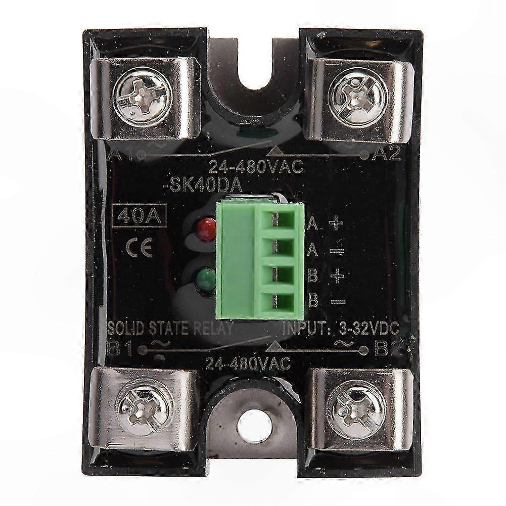 Dual Channel Solid State Relay AC Single Phase 24-480VAC 40A DC Control