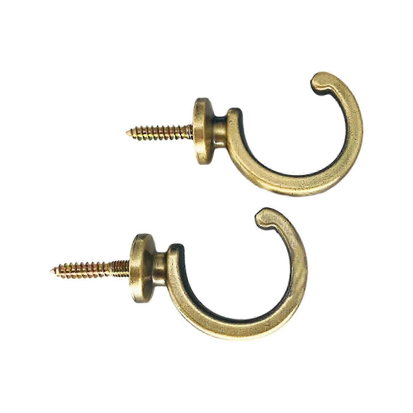 2Pcs Curtain Tieback Hooks Heavy Duty Metal Ball End Tie Back Hooks Curtain Hold Back Hooks silver