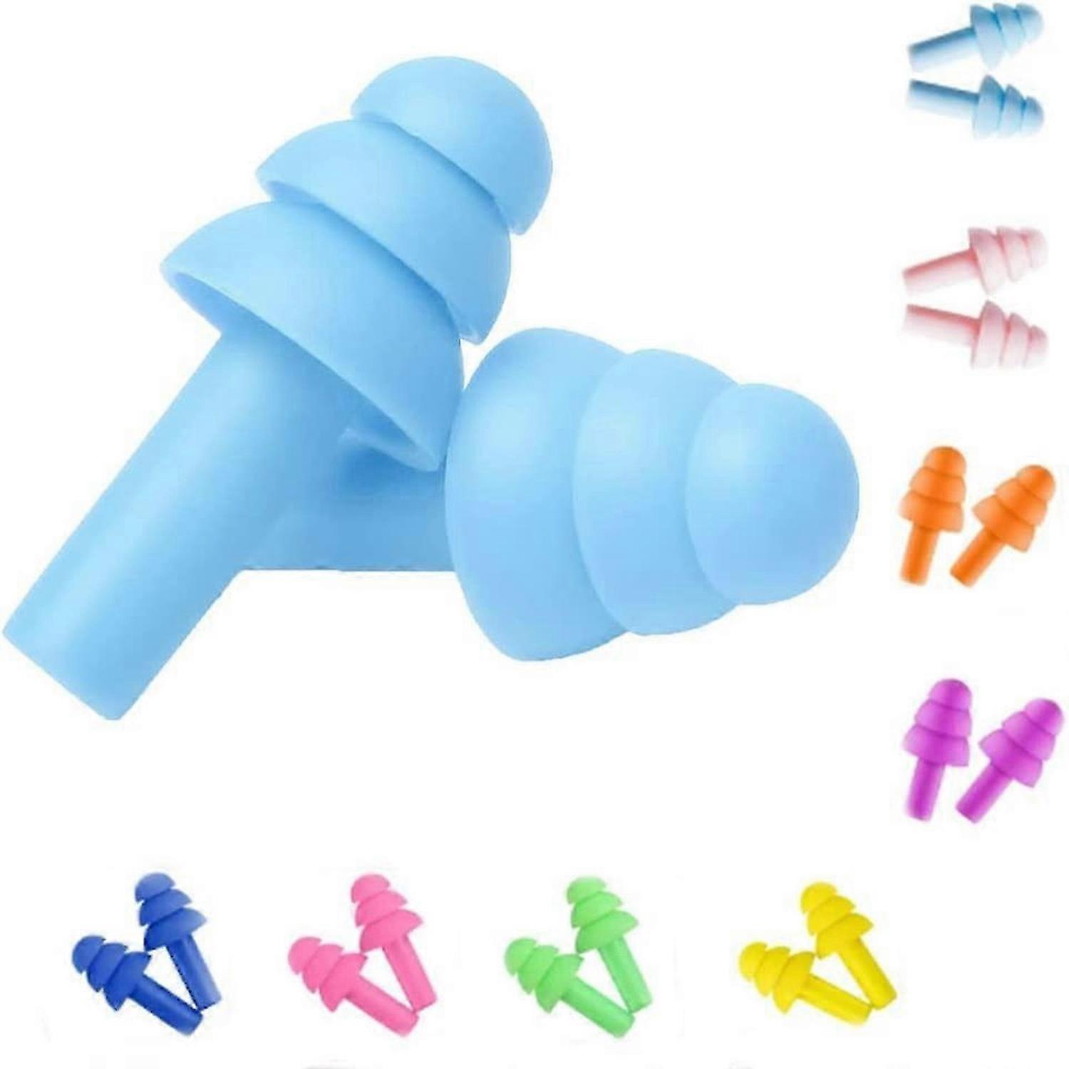 Earplugs for Sleeping Noise Cancelling, Reusable Ear Plugs Super Soft, Silicone Ear Plug, for Sleeping 8 Pairs, Swimming, Snoring, Concerts, Work, Noi