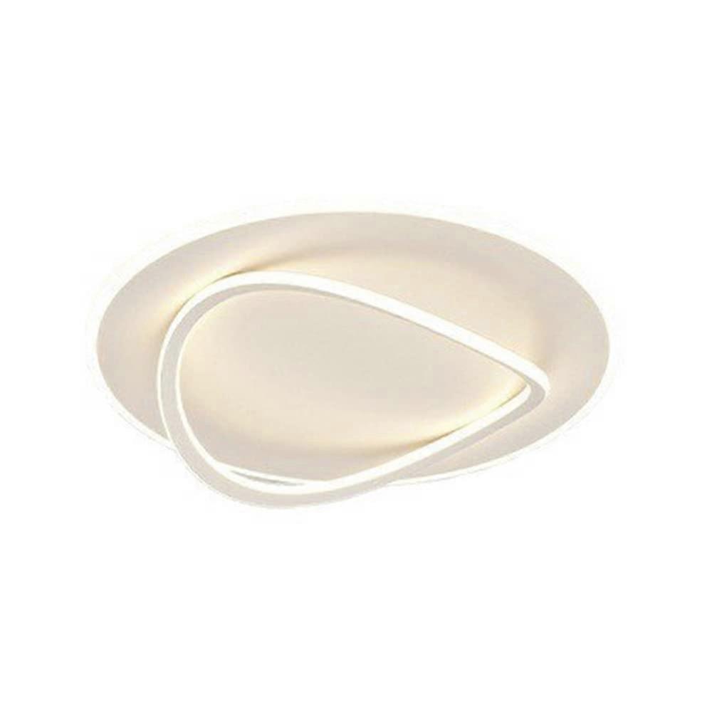 Minimalist Flush Mount Ceiling Light UltraThin 2Inch Circular LED Lamp ThreeColor Dimming White Finish 19.7in