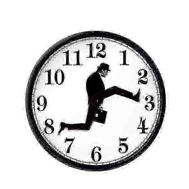 Inspired Silly Walk Wall Clock Creative Silent Mute Clock Wall Art