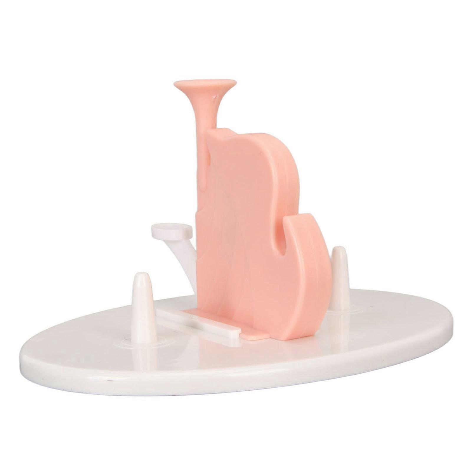 Desk Needle Threader Semi Automatic Lightweight Portable Table Sewing Needle Threading Tool Pink 