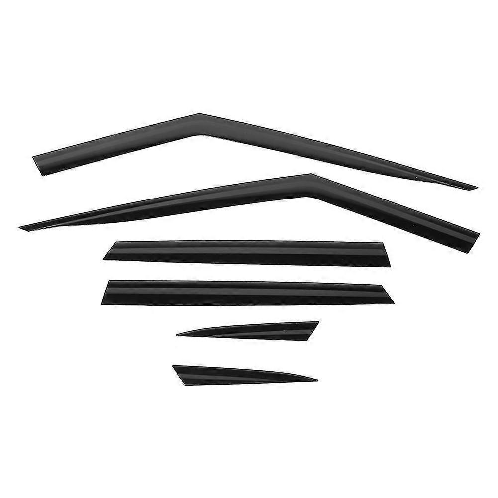 Exquisite Sun Rain Visor,6pcs Black Window Visor Window Deflector Car Visor Guard Rapid Response