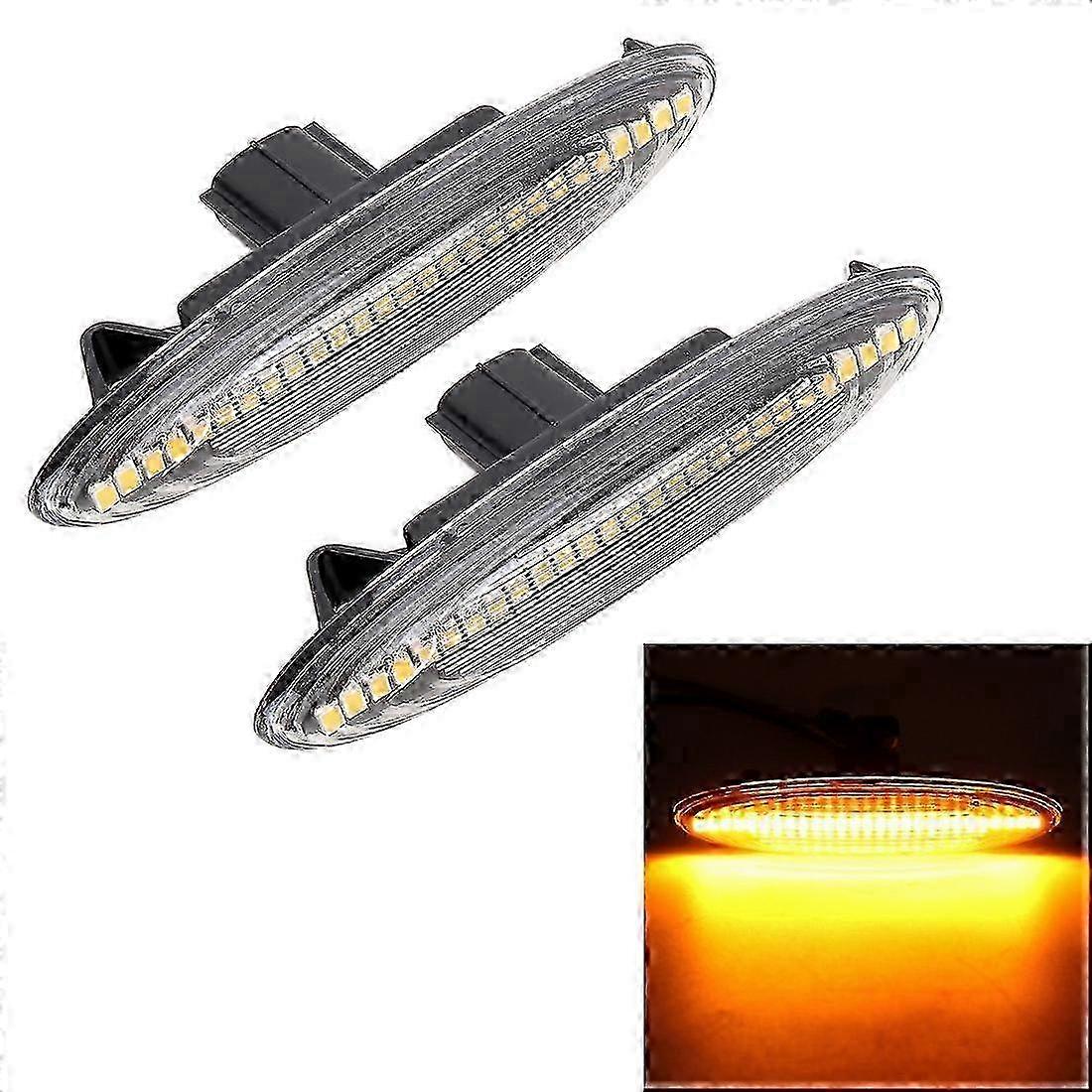 2 PCS DC12V / 5W Car LED Dynamic Blinker Side Lights Flowing Water Turn Signal Light for Lexus, Amber Light