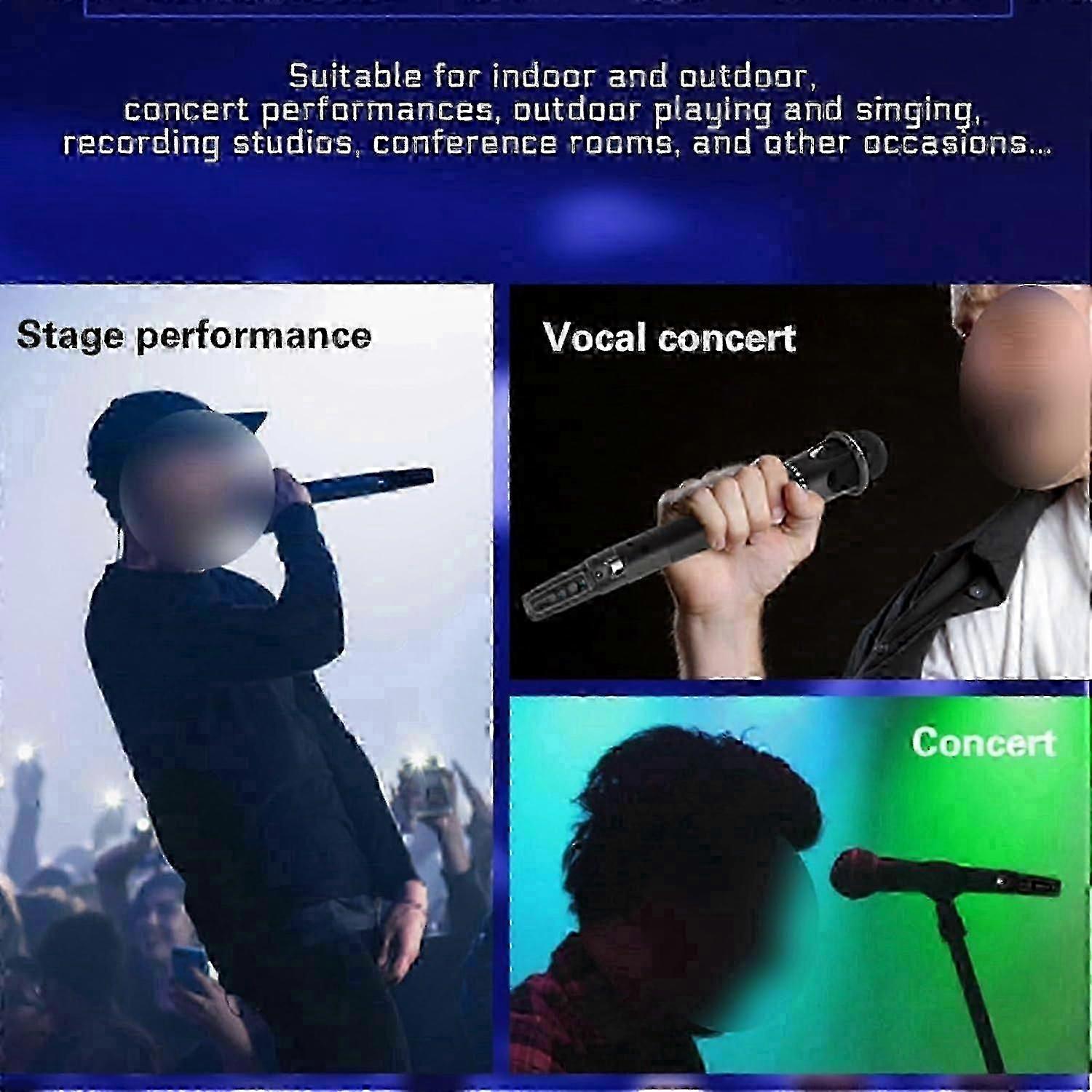 Shure BETA58/Sennheiser E945 Pro trådløst XLR-system 550574MHz 20K studiomikrofonsett