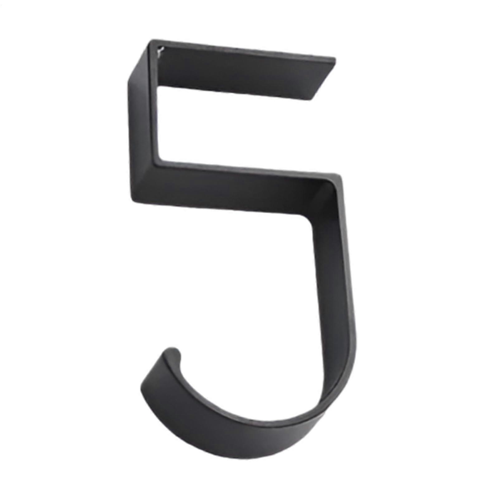 Desk Hanger, Table Hook for Desk, 5Shape Hook, Movable Table Rack, Space Saving Metal Tool for Bedroom, Black