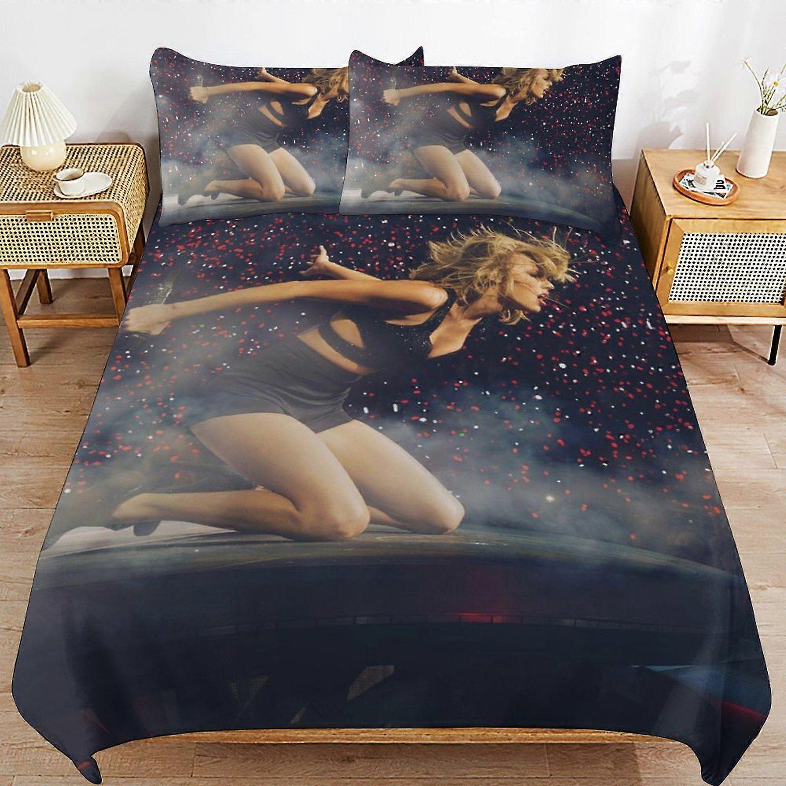 w128 Taylor Swift Consistent Soft Layer Machine Wash Safe Threaded Finish Duvet Cover Sets Comfortable Bedding m128
