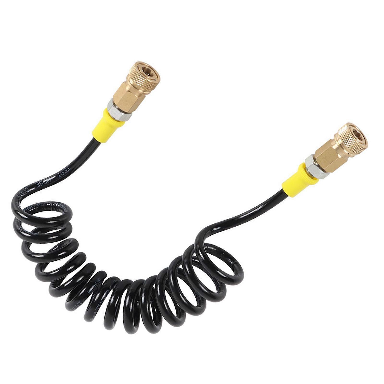 High Pressure Nylon Remote Hose 10mmx1 Pneumatics Air Filling Pump Remote Hose Quick Connection Spring Tube Enduring Multicolor
