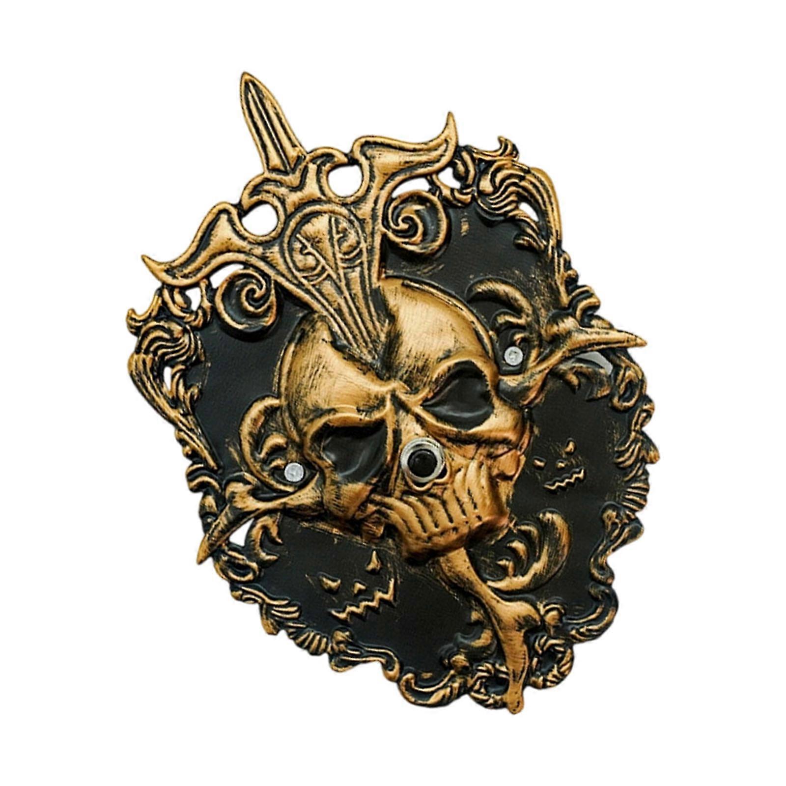 Outdoor Horror Doorbells With Visual Intercoms Shockproofed Metal Material Instants Setups For Halloweens Scare Multicolor