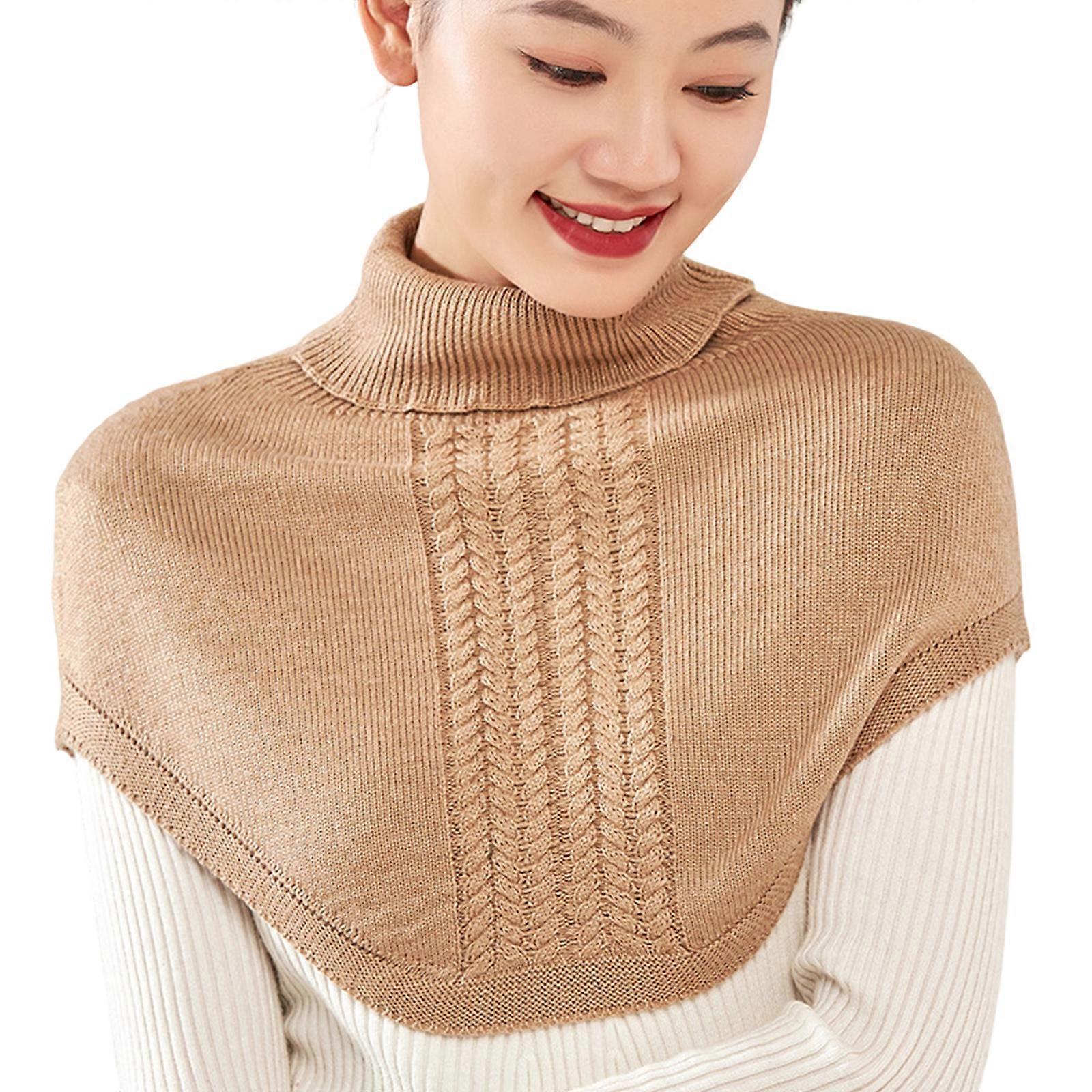 Stylish Winter Neck Wrap Shoulder Shawl With Soft Fabric Pullover Design For Sensitive Skin And Most Ages  Yellow camel