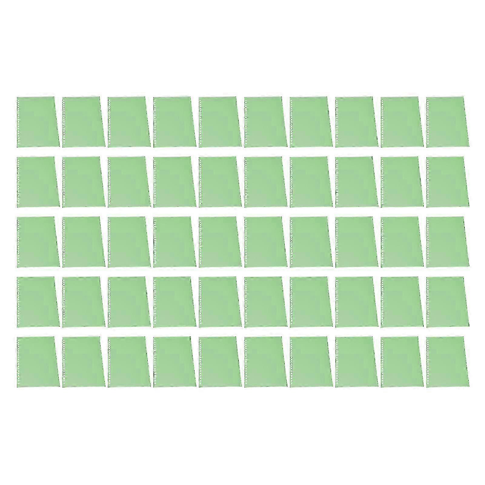 50Pcs Sheet Protector Paper Binding Cover Matte A5 20 Holes PP Plastic for Presentation Green