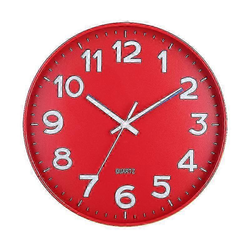 12-Inch Wall Clock High-precision Battery Operated Easy-to-Read Silent Non-Ticking Quartz Clock Wall