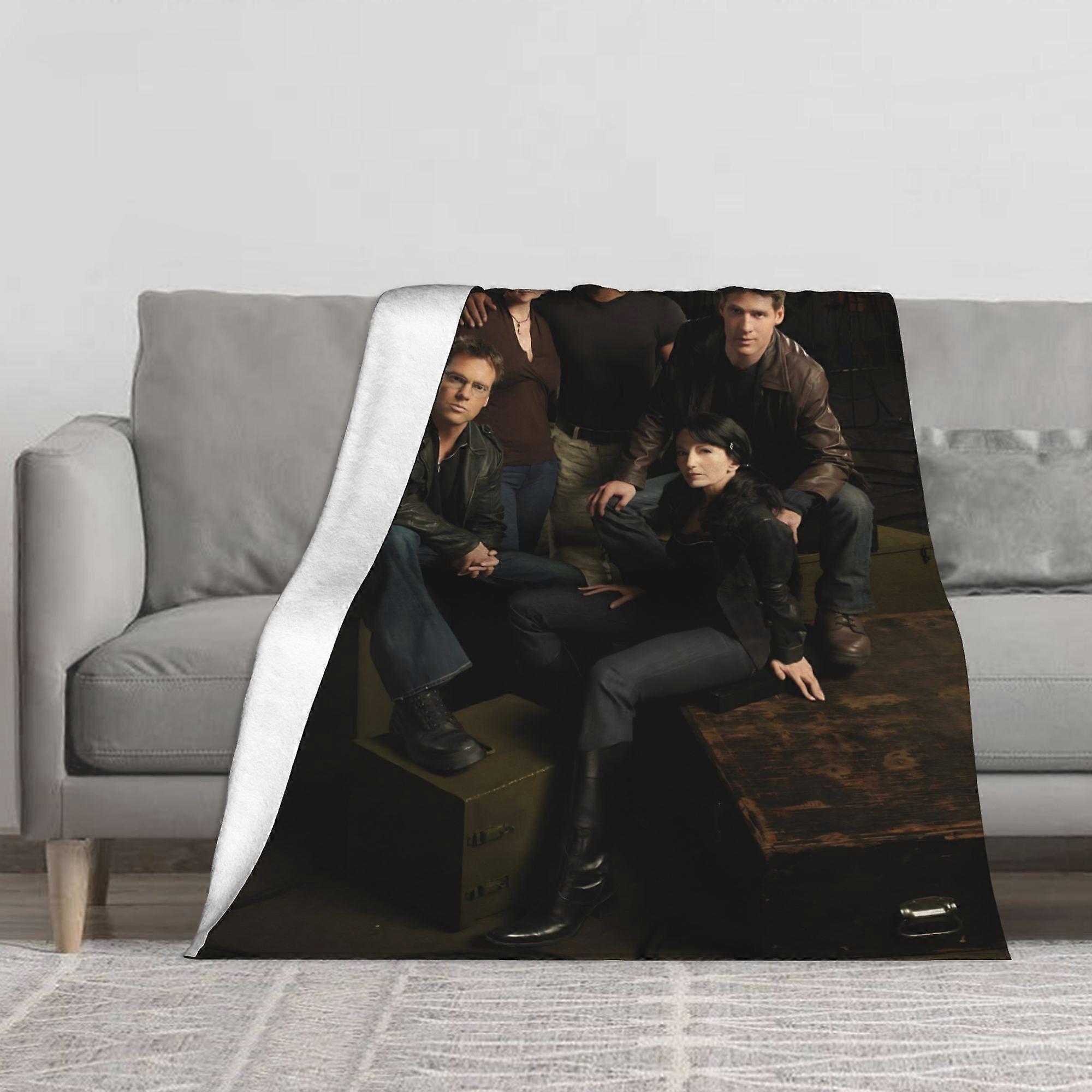 Stargate Command Background Flannel Blanket - Soft, Skin-Friendly, Smooth - Perfect for Sofa Naps, Office, Camping, Bed,-azxcv418