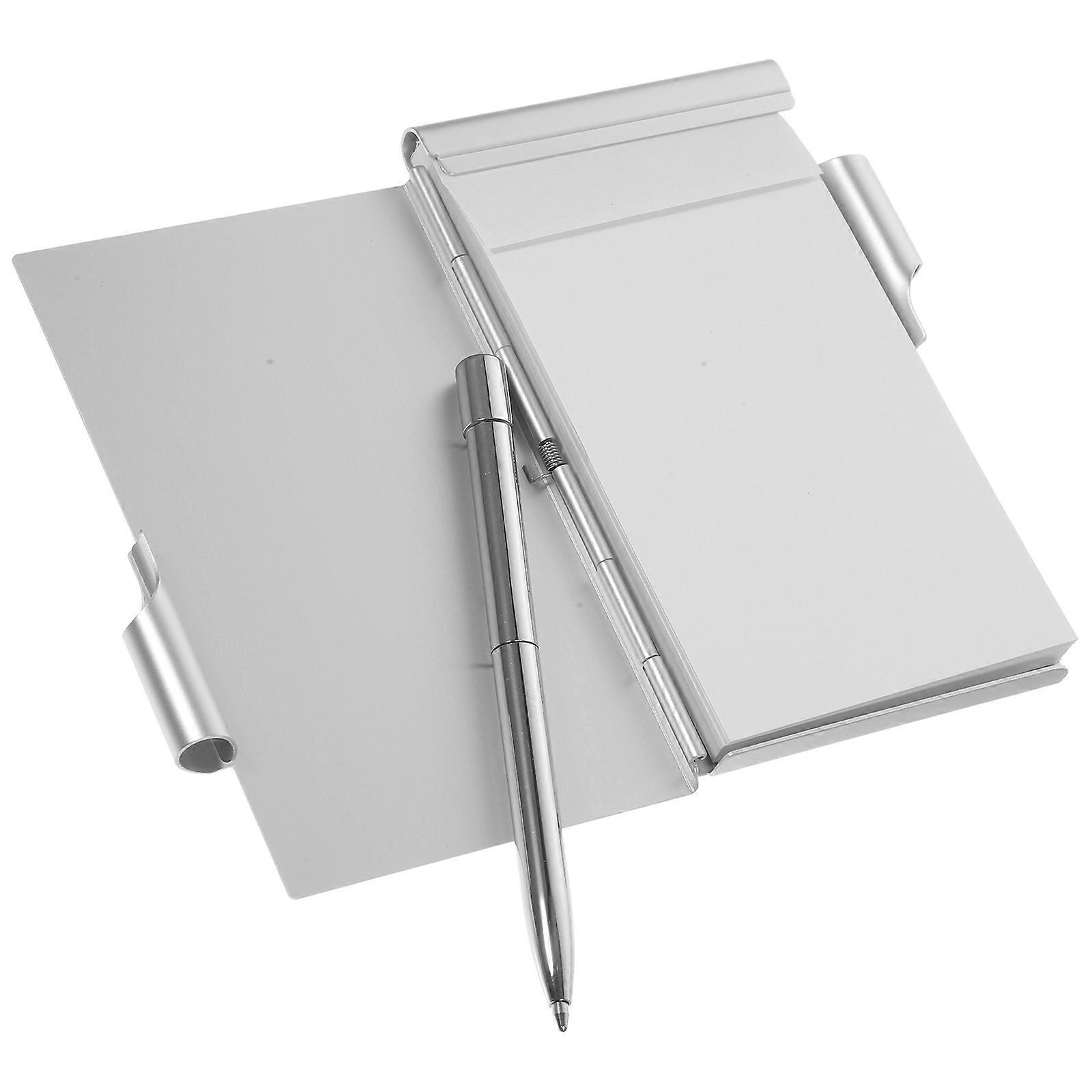 Metal Small Notebook Mini Notepad Small Pocket Notepad Metal Note Case with Pen