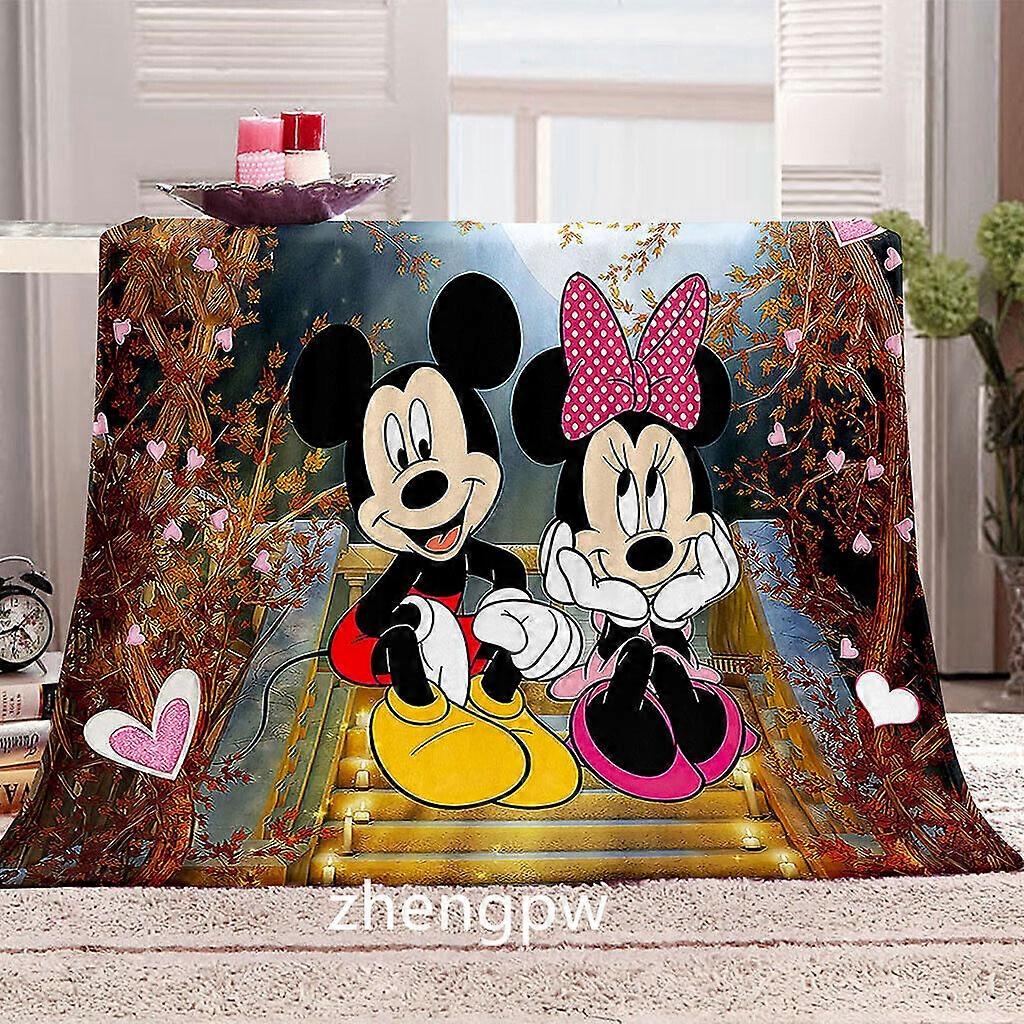 3D Disney Cartoon Mickey Minnie Mouse Fleece Throw Blanket Bedding Cover Gift UK