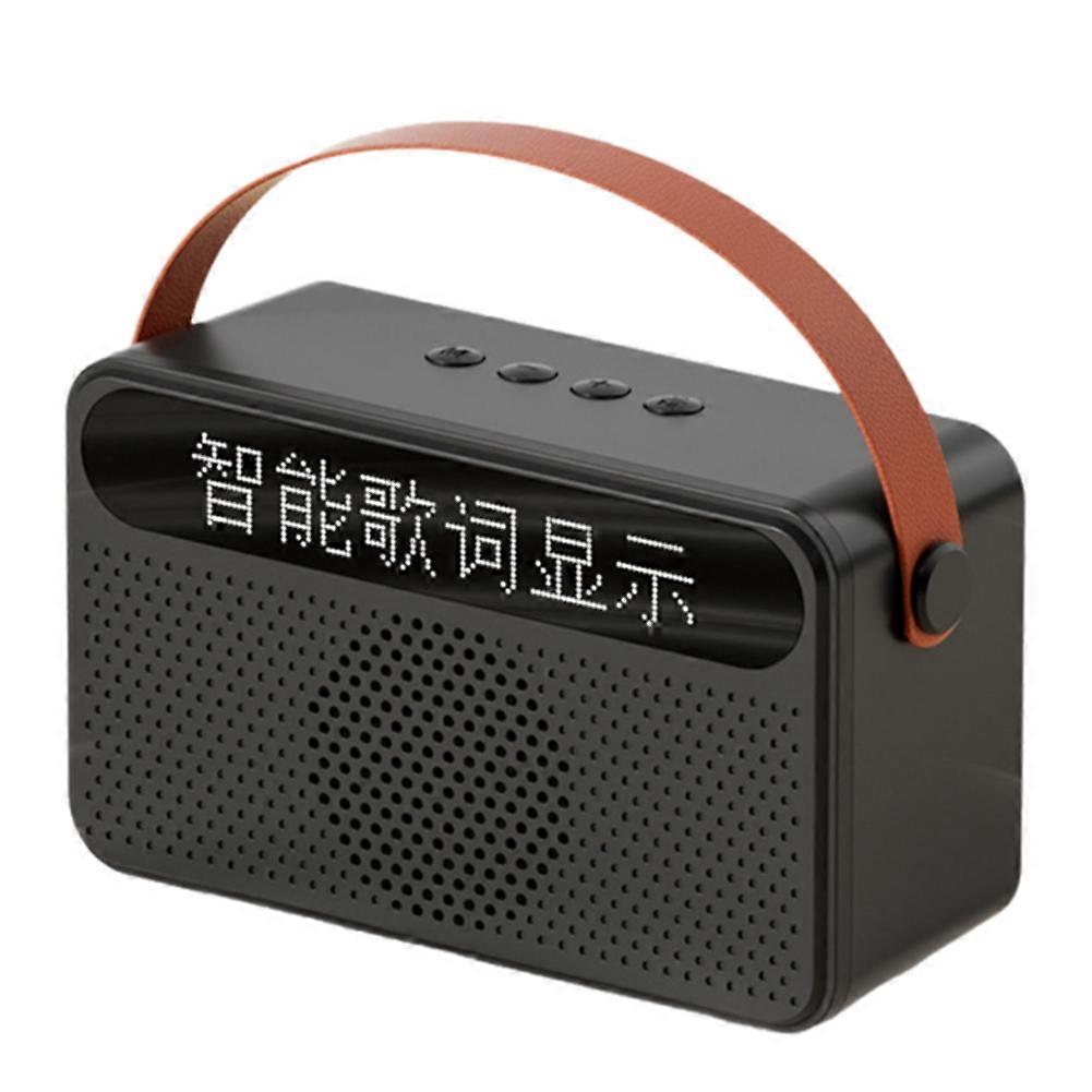 Protable Bluetooth Speaker with Lyrics Display Speaker Black