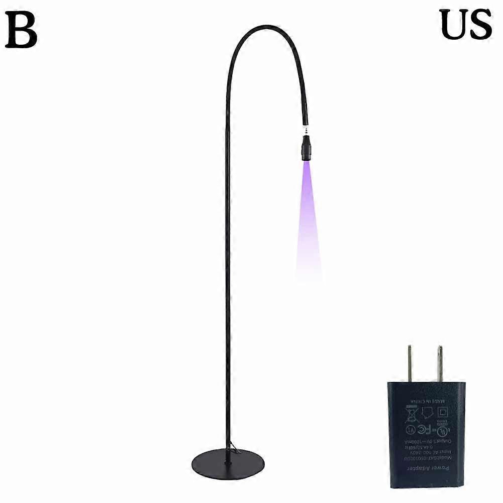 Professional 5W UV Curing Lamp Fast Drying for Eyelash Extensions Nail Gel Glue 395nm Flexible Gooseneck Design with Foot Switch