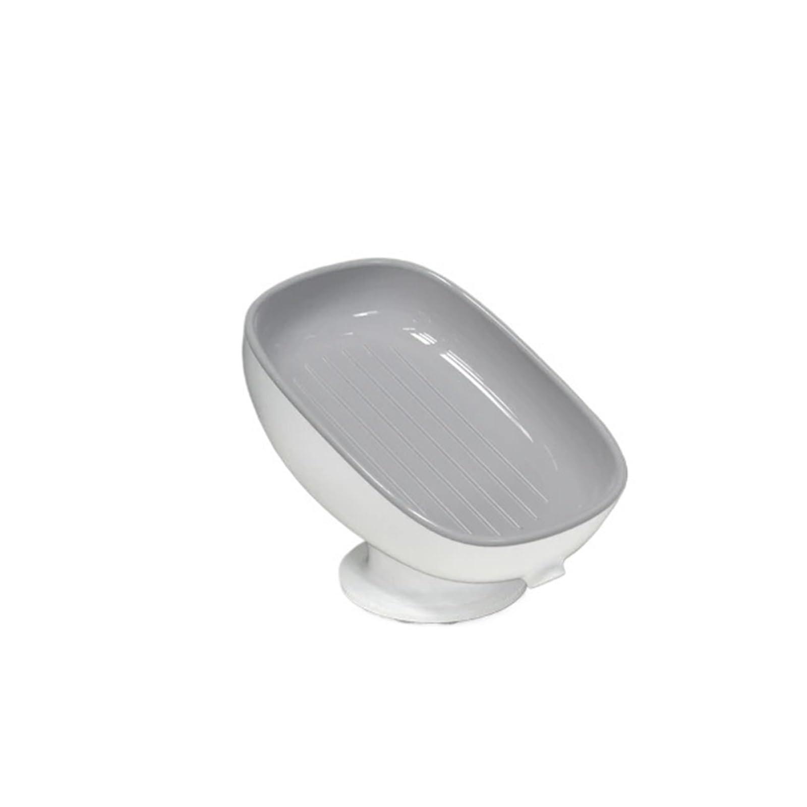 Soap Dish with Strong Suction Cup and SelfDraining Design for Kitchen and Bathroom Placement