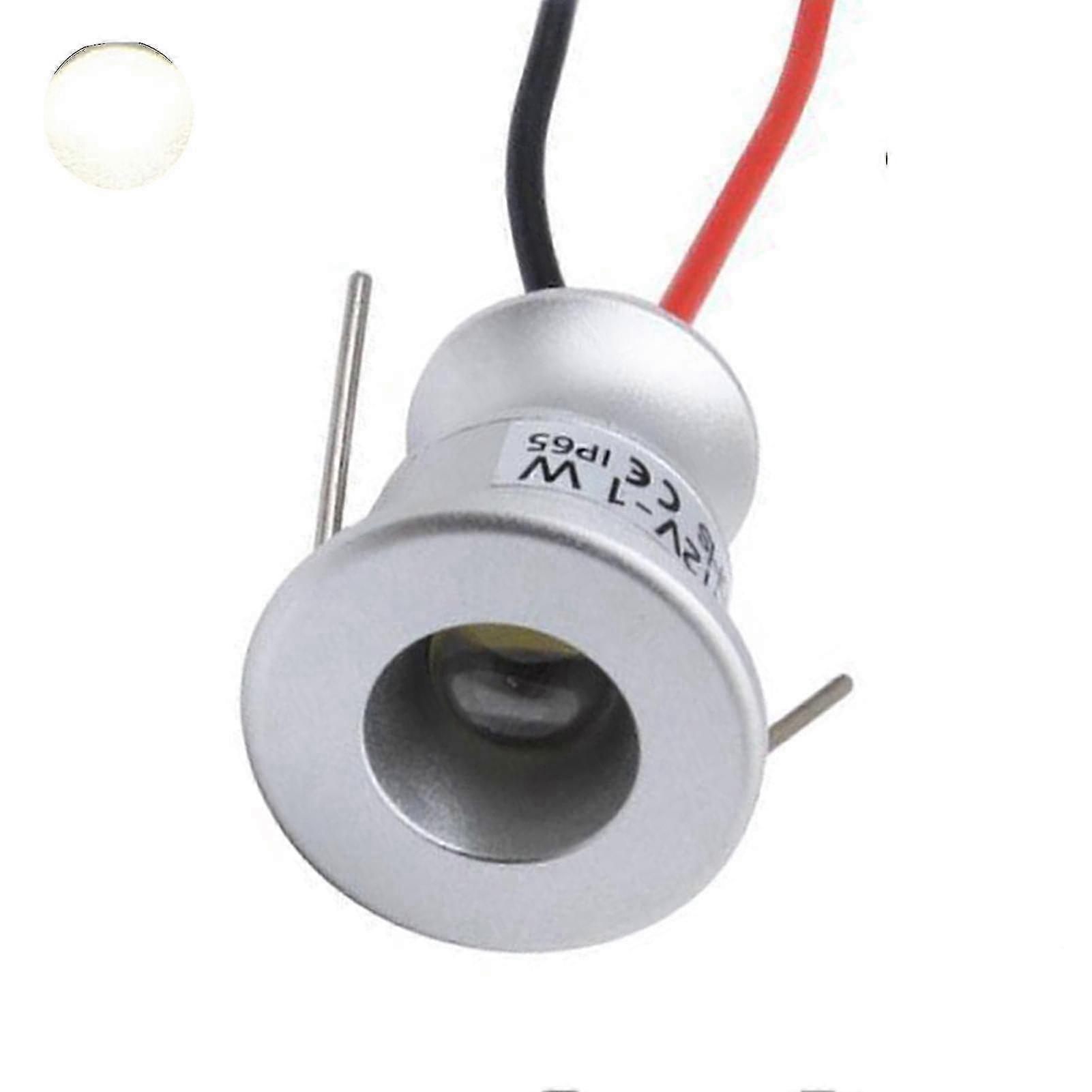 1W DC12V IP65 LED Mini Recessed Ceiling Light - 15mm Cutout