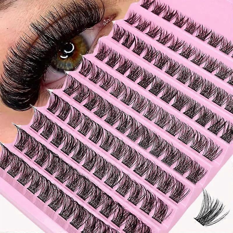 120pcs Wispy Lash Clusters - Natural Look D Curl Individual Lashes, 8-16mm Fluffy Extensions