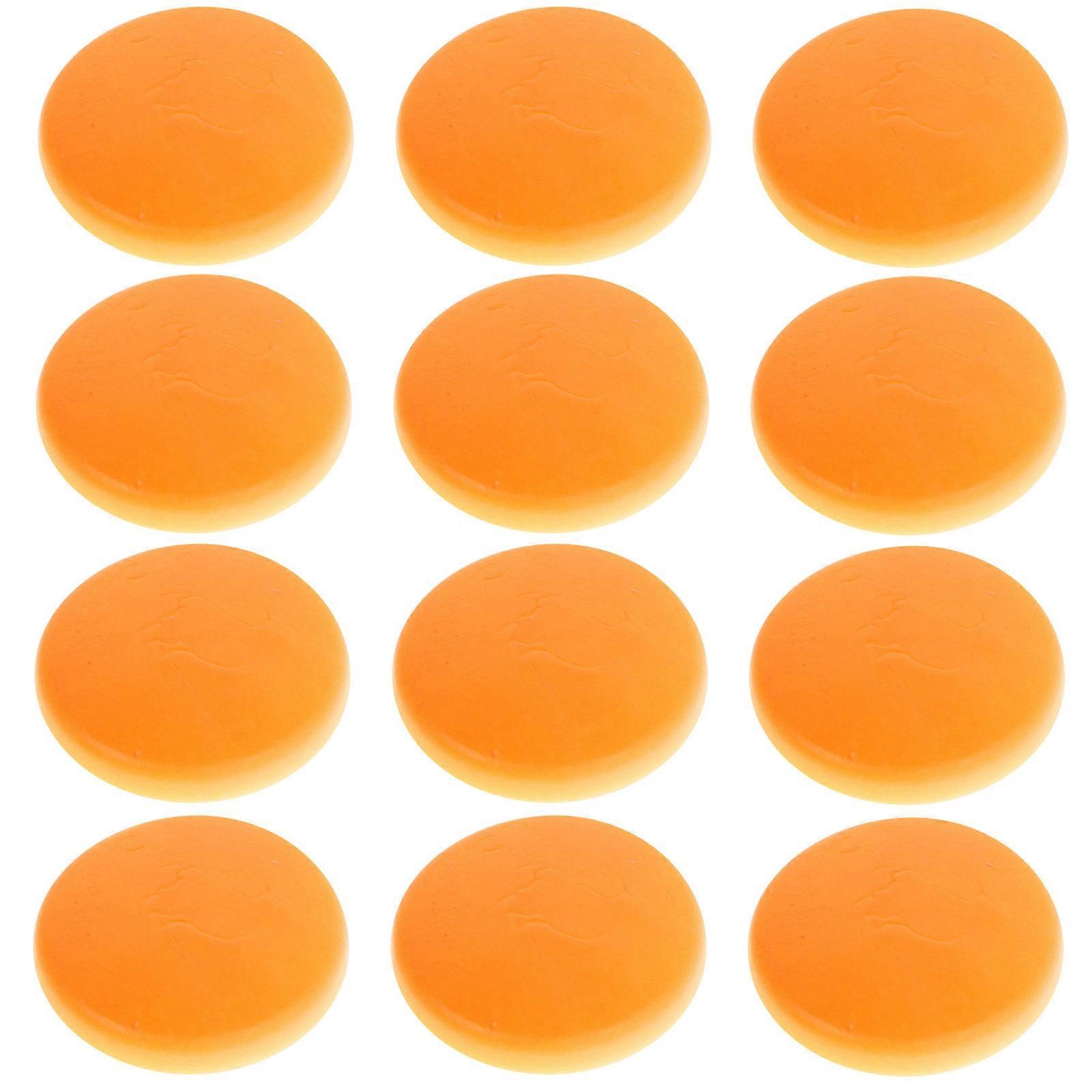 Fake Bread Model Prop for DIY 20Pcs Orange PVC Simulation Bread