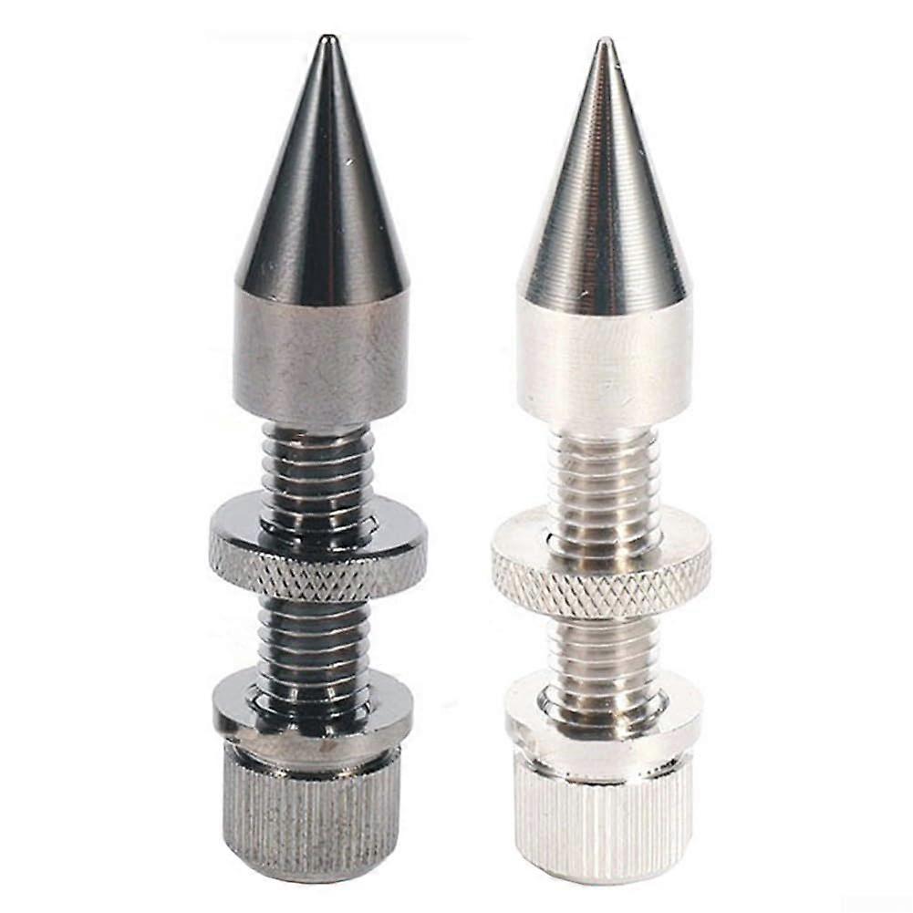 Pure Copper Speaker Spike Isolation Pads with Shockproof Cone Feet for HiFi Audio Systems, Silver Black