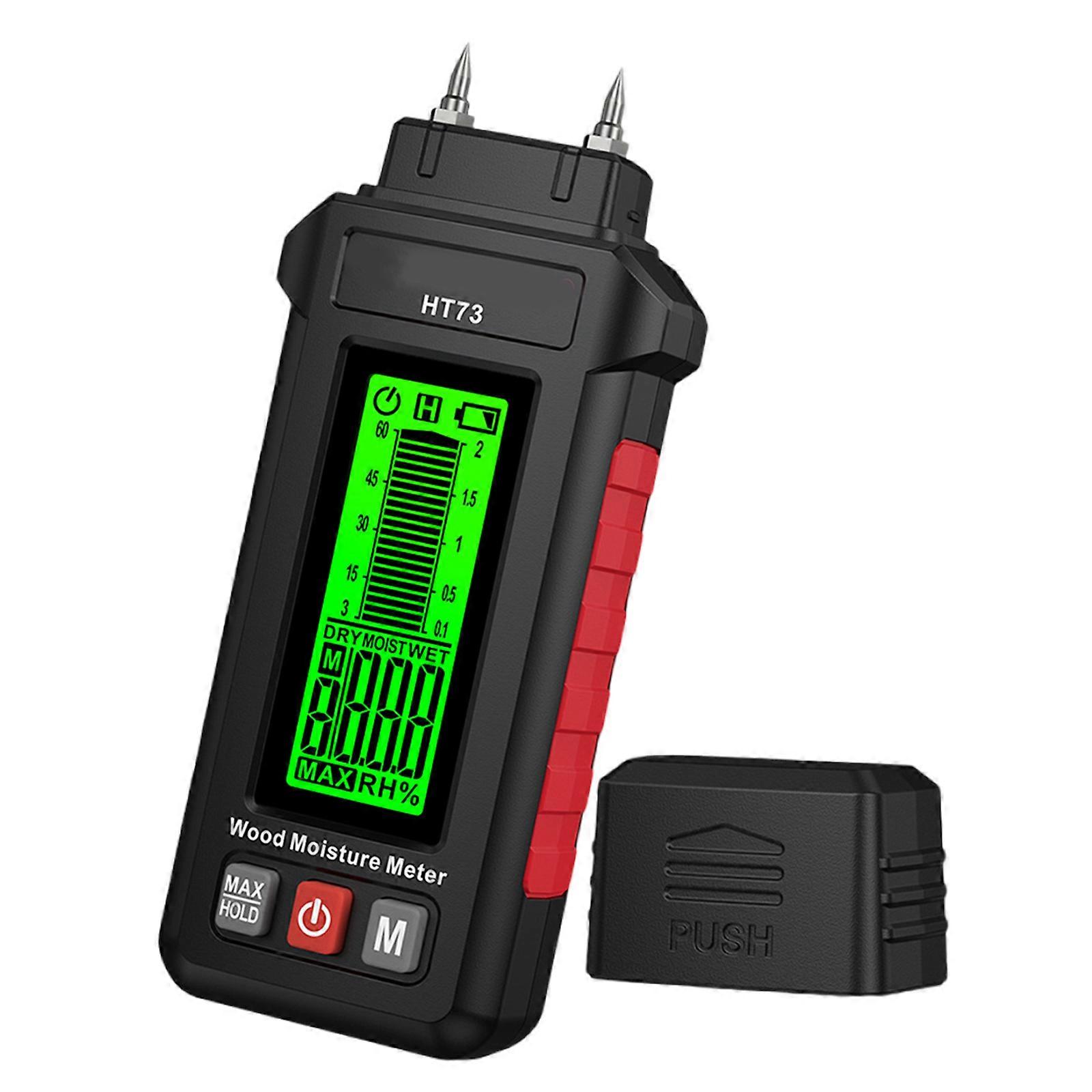 Battery Easy High Accuracy Moisture Tester Fast LCD Result for Accurate Detection In Wood & Building Materials Multicolor