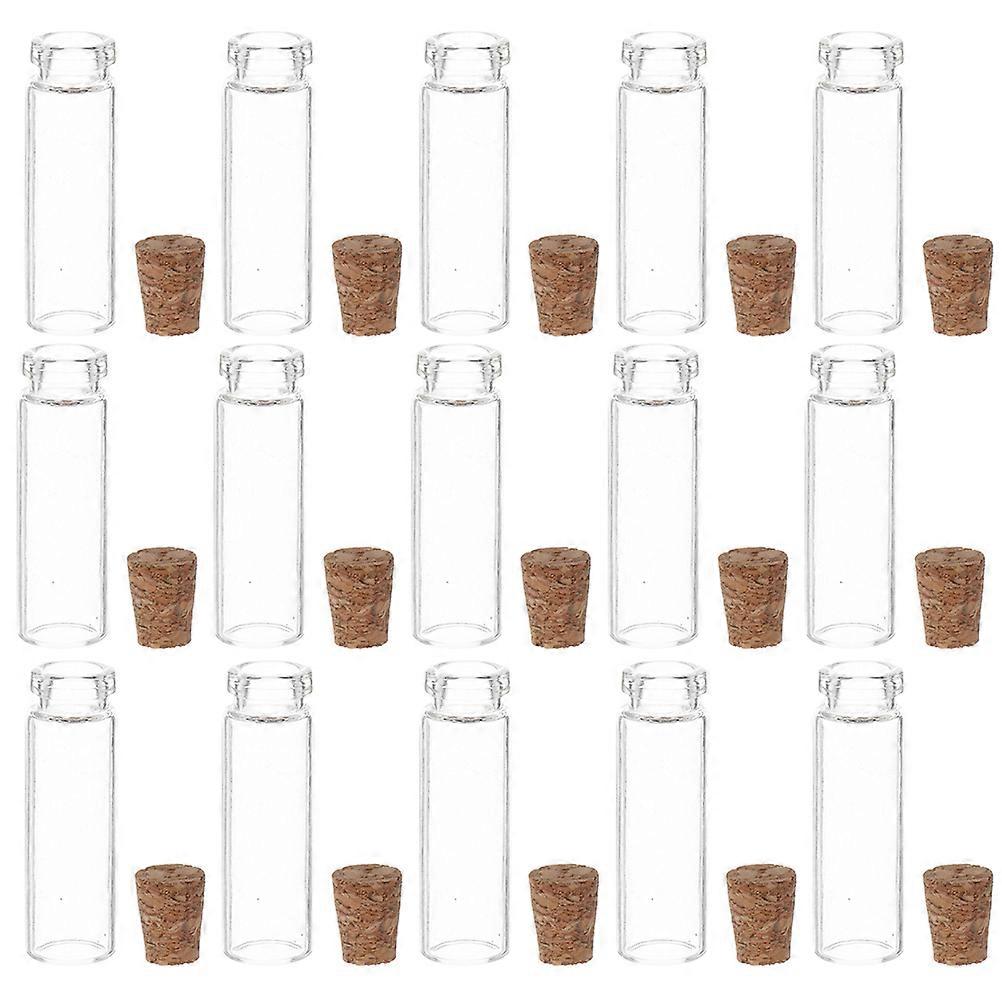 100Pcs Tiny Glass Vials With Cork Stoppers Ideal For Message Storage At Weddings And Parties Compact Size