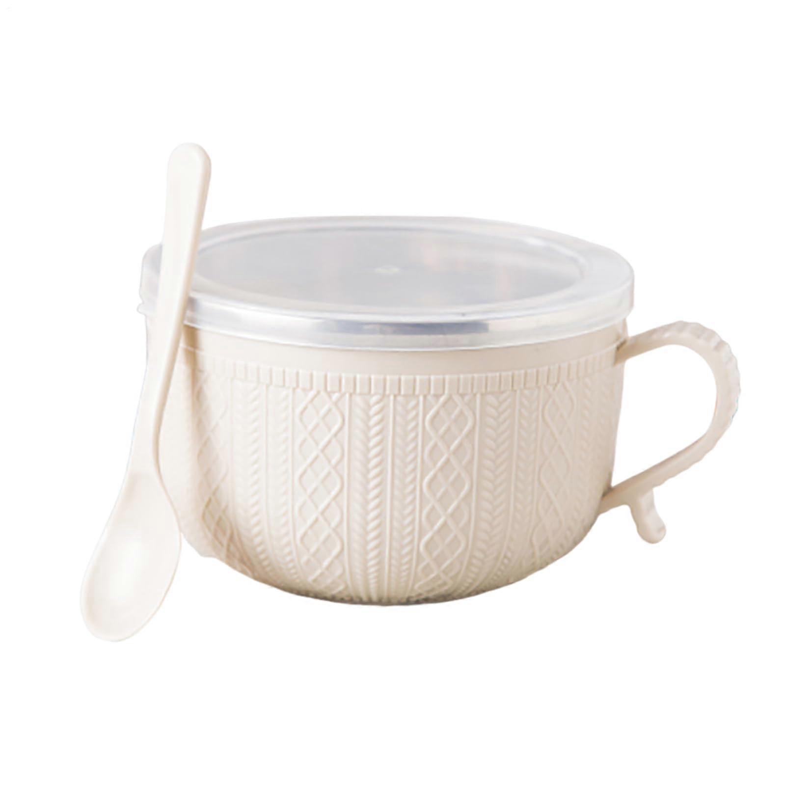 25oz Large Soup Mug with Lid for Ramen and Noodles, Microwave Safe Hot and Cold Food Storage