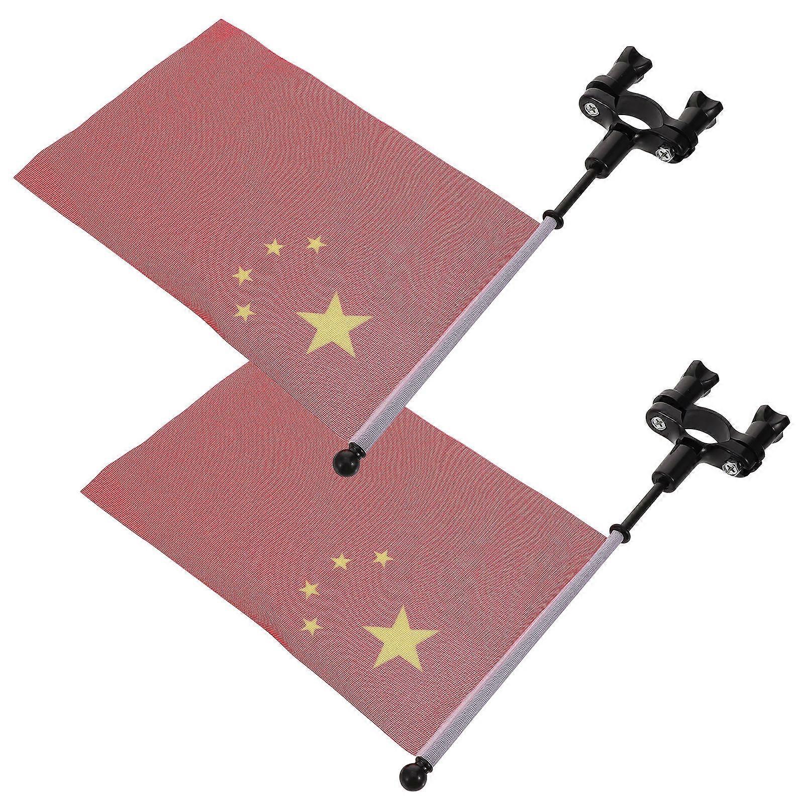 Safety Bike Flag For Cycling Use 8 Pcs Assorted Color Bicycle Handle Flag Easy Installation 8Set