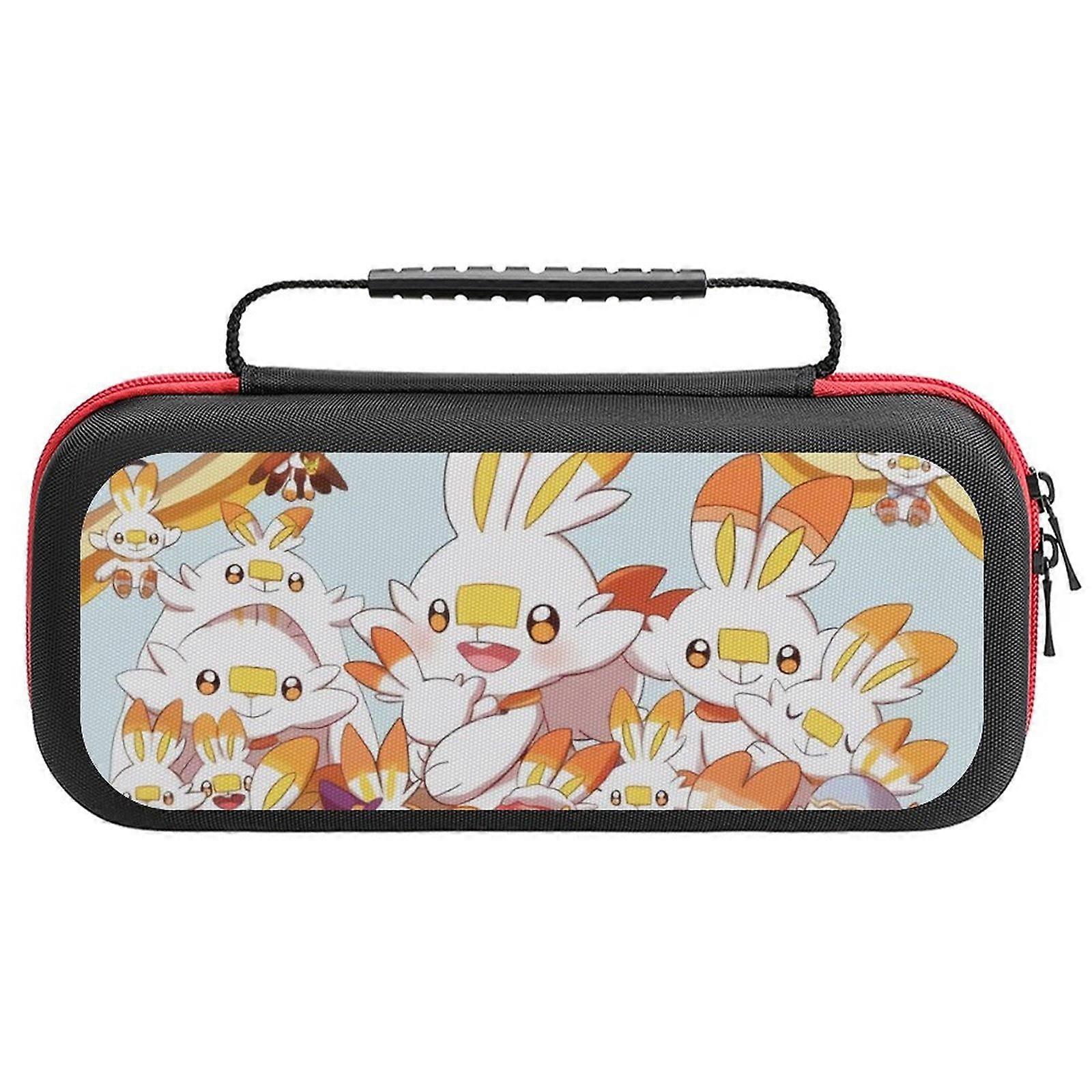Scorbunny Carrying Case for compatible with Nintendo Switch Hard Shell Portable Travel Carry Case Game Storage Bag