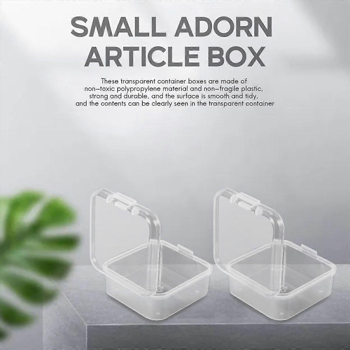 6 Pieces Plastic Clear Storage Box for Collecting Small Items, Beads