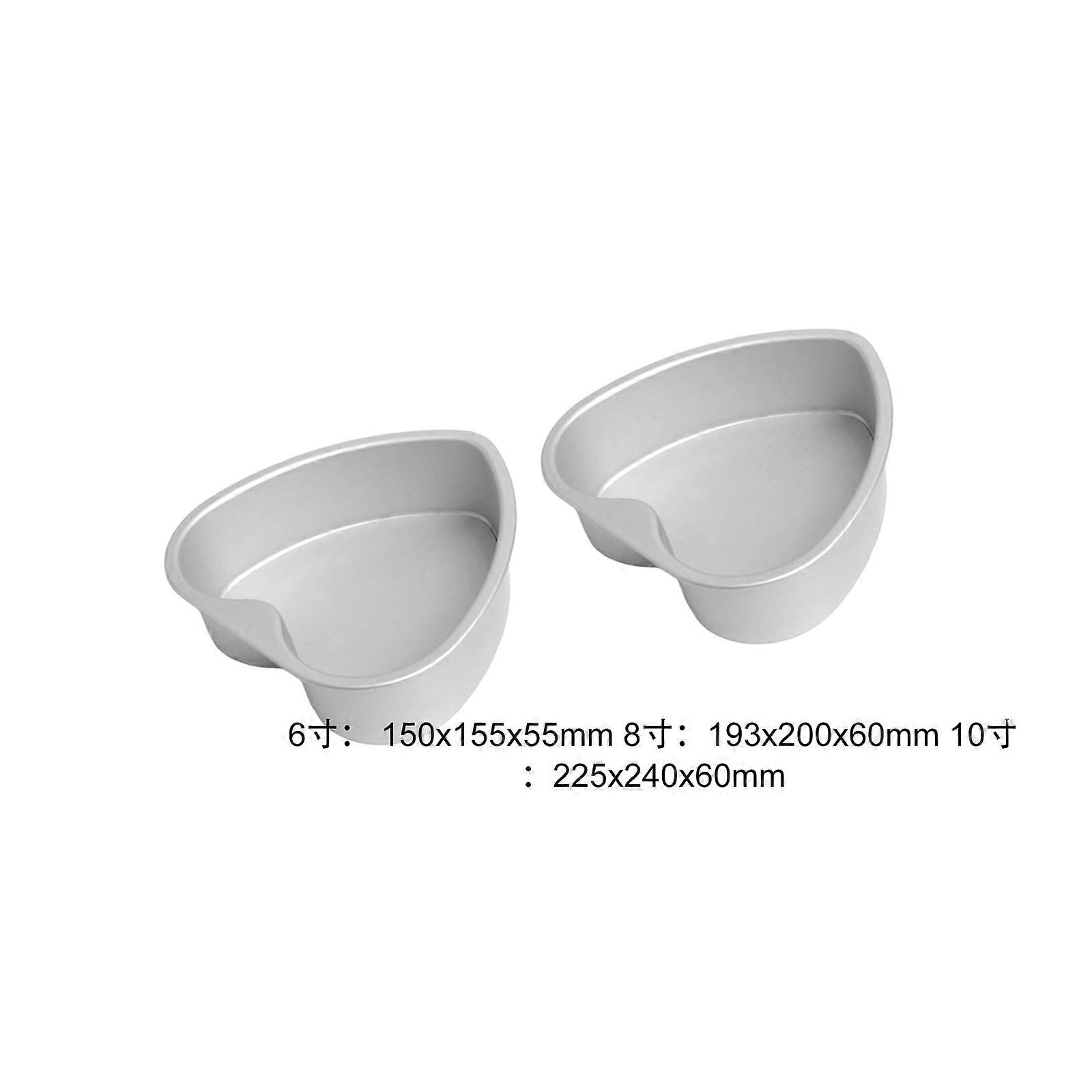 Conjunto de 2 Formas Multiuso em Formato de Coração, Assadeiras de Alumínio, Utensílio Essencial de Cozinha para Fácil Limpeza e Remoção, 15 cm (6 polegadas)