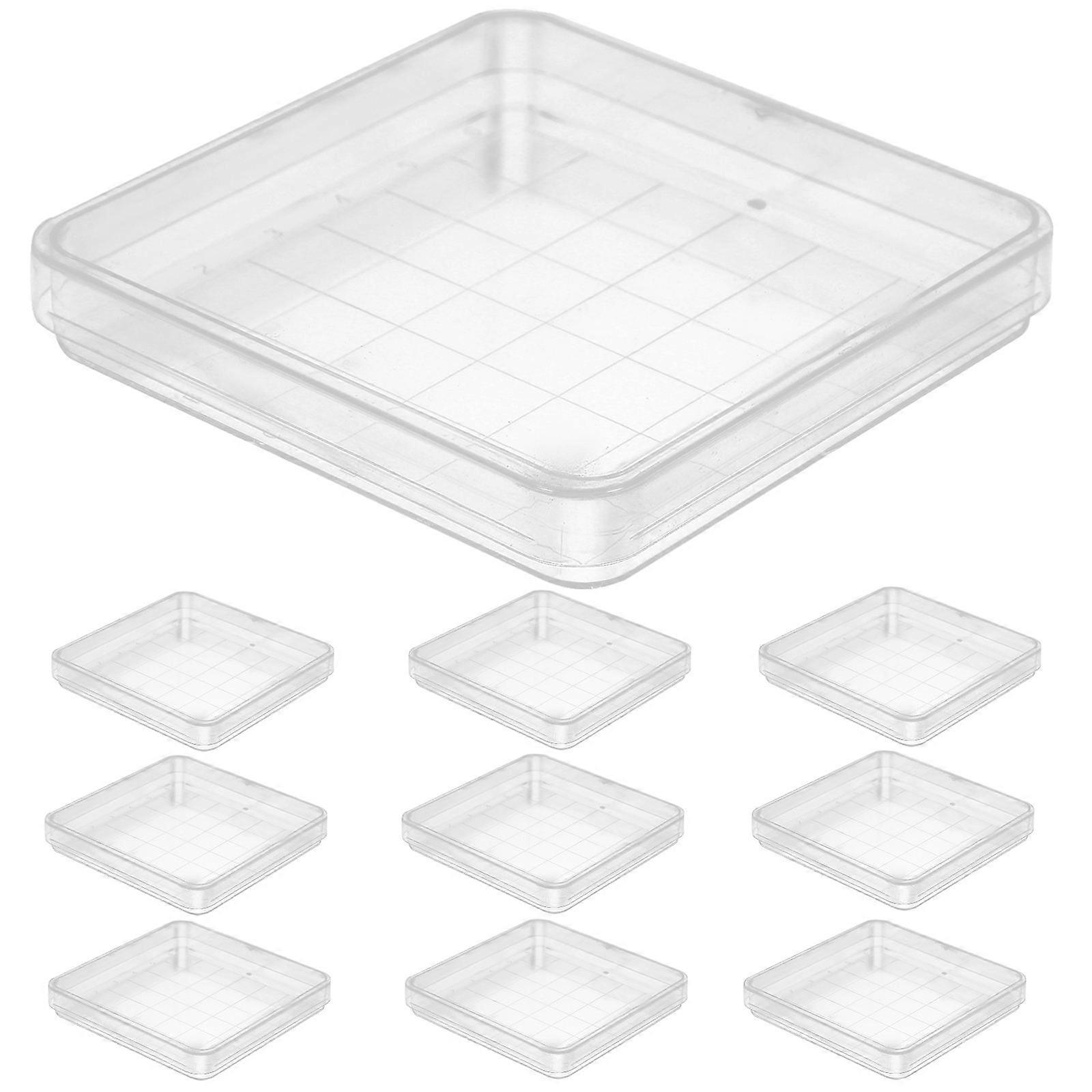 Plastic Petri Dish Laboratory Petri Plates for Experiment 10Pcs with Lids