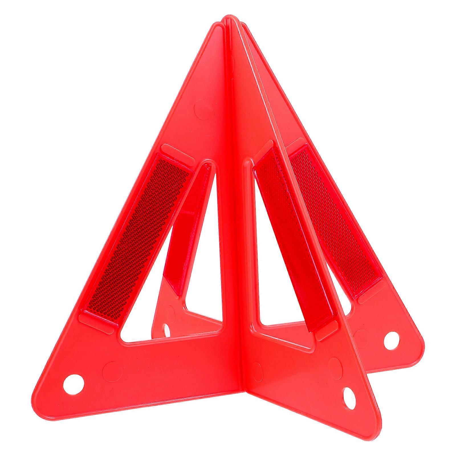 Automotive Safety Reflective Triangle For Construction Sites Easy Setup Foldable Design 1Pcs