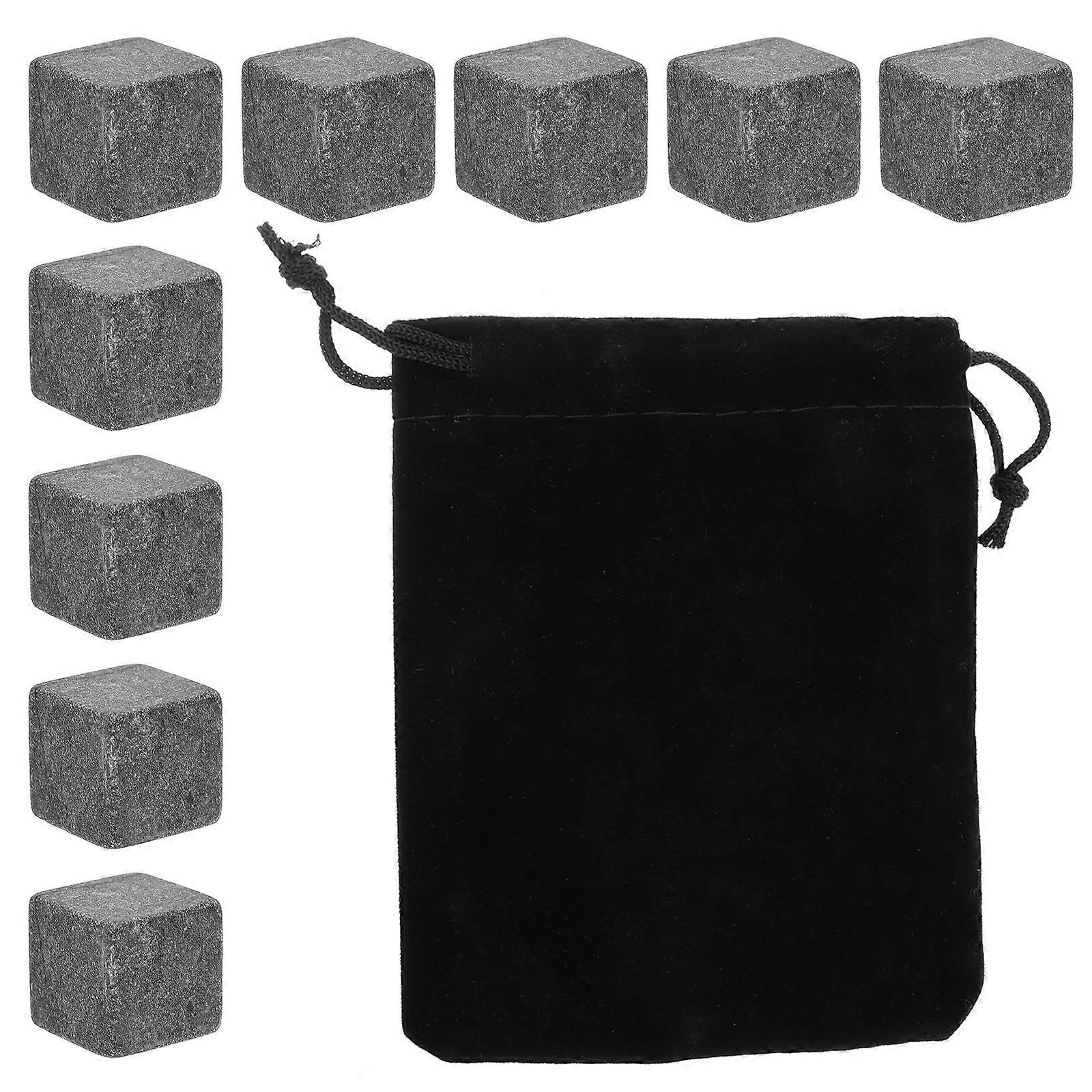 Ice Wine Stone Whiskey Rocks for 1Set Reusable Granite Cubes