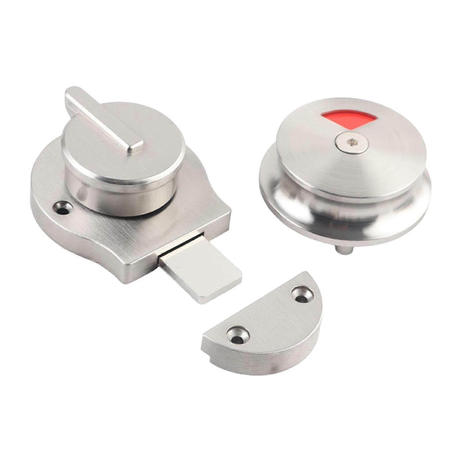 Bathroom Door Lock with Clear Occupancy Indicator, RustResistant Stainless Steel for Toilet Partition
