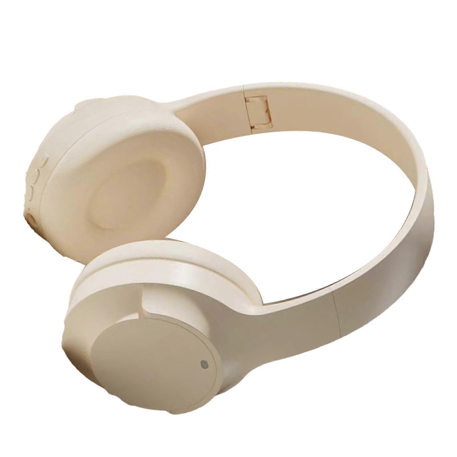 Headphones Foldable OverEar Wireless Beige For Men And Women