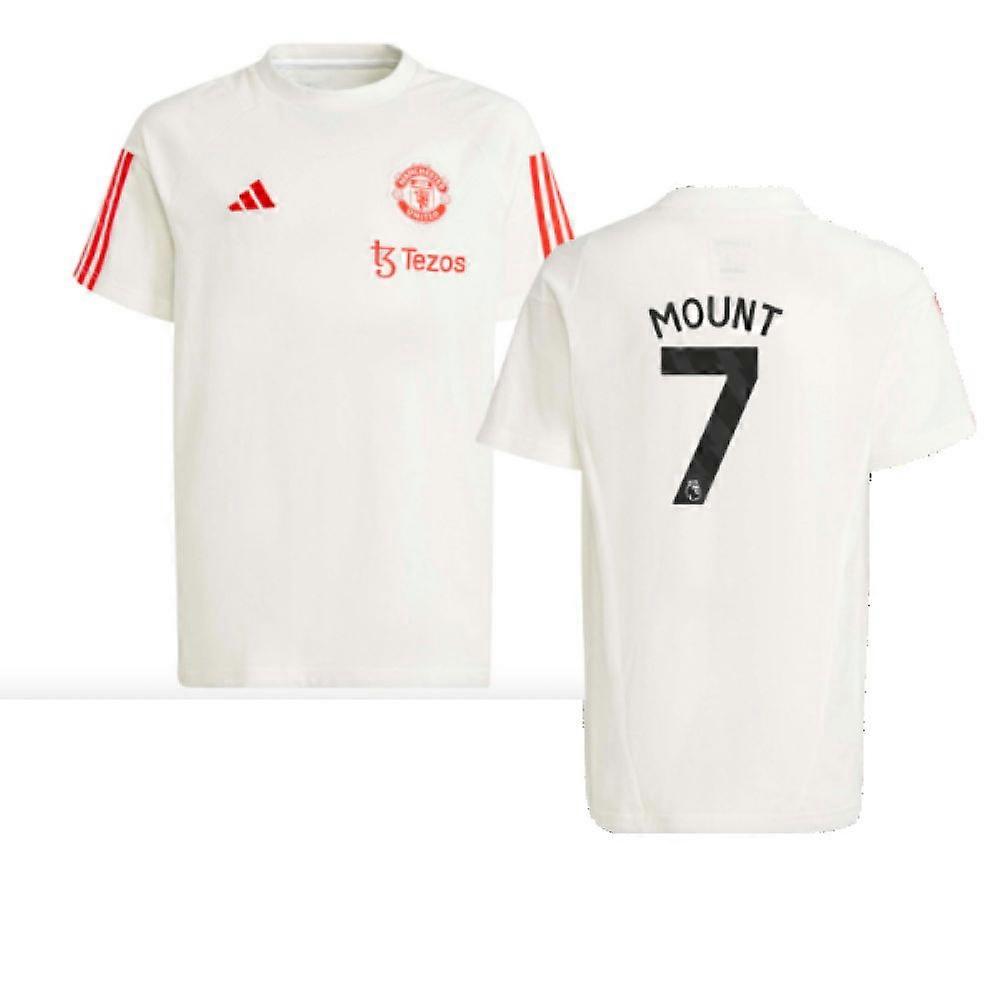 2023-2024 Man Utd Training Tee (Vit) - Barn (Mount 7)