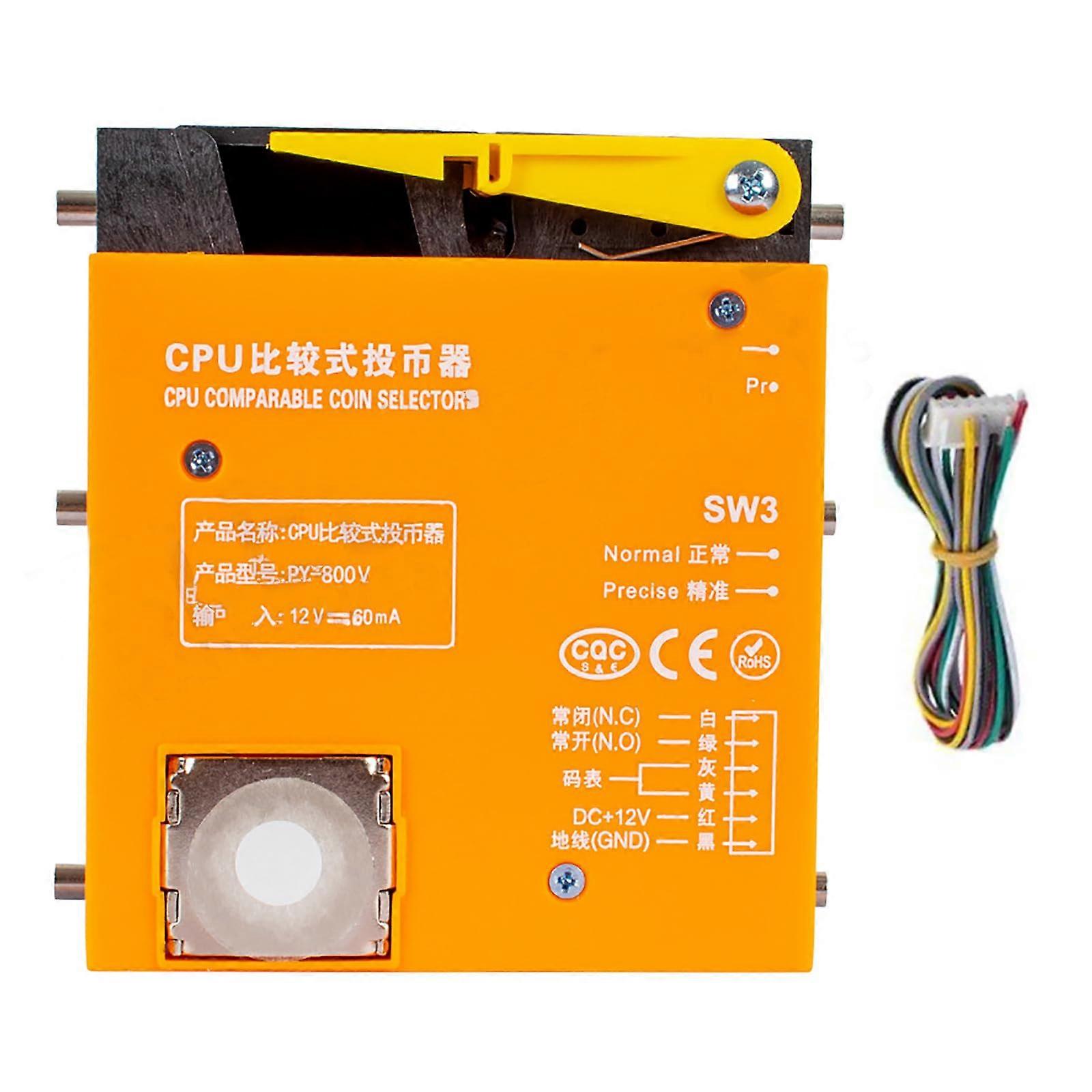 Coin Acceptor with MultiCoin Compatibility for Arcade Token and Laundry Room Vending Machines