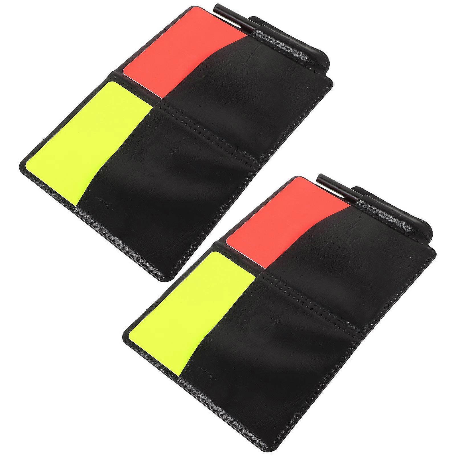 Soccer Referee Kit with Cards Notepad and Pen for Referee Use 4Sets