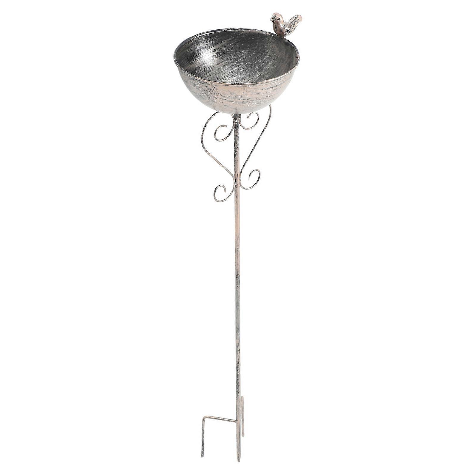 Birdbath Outdoor Iron Birdbath for Bird Feeding Tray