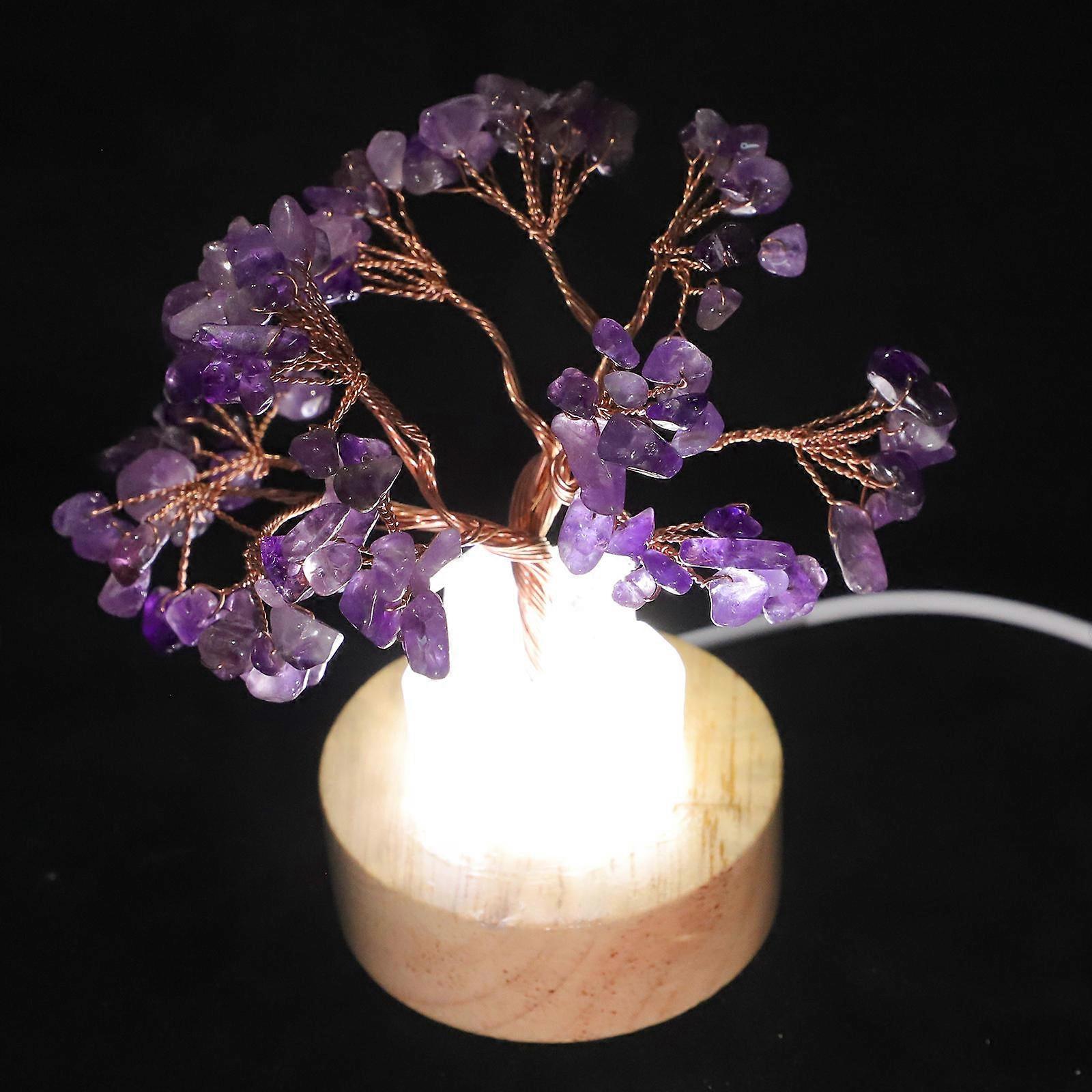 Crystal Tree Night Light Bedside Small Night Lamp for Home
