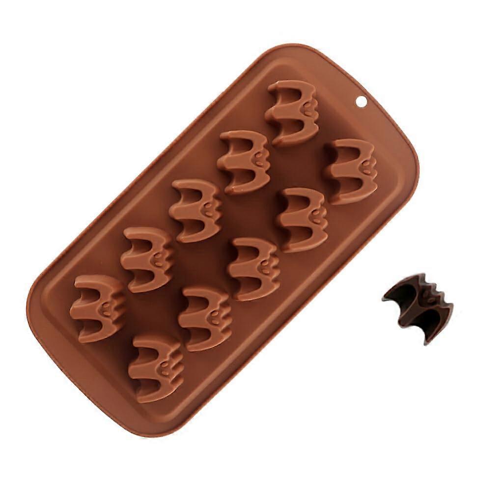 Halloween Silicone Cake Mold with Bat Pattern, Nonstick Baking Pan, Temperature Resistant