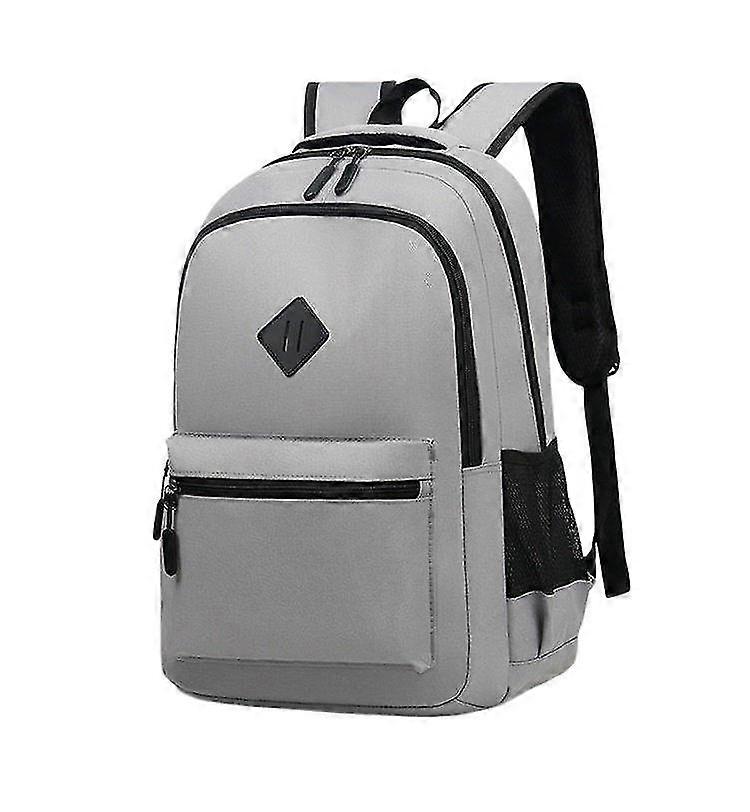 25-26 Backpack, side pockets, padded shoulder straps, with USB plug,gray
