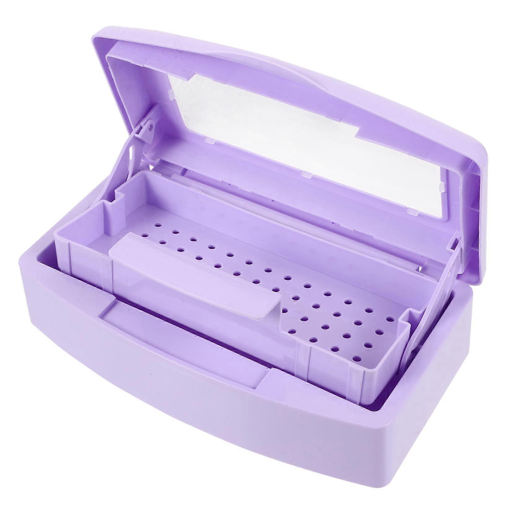 Nail Tool Sterilizer Box Leakproof Cleaning Case for Manicure Tools Salon and Home Use