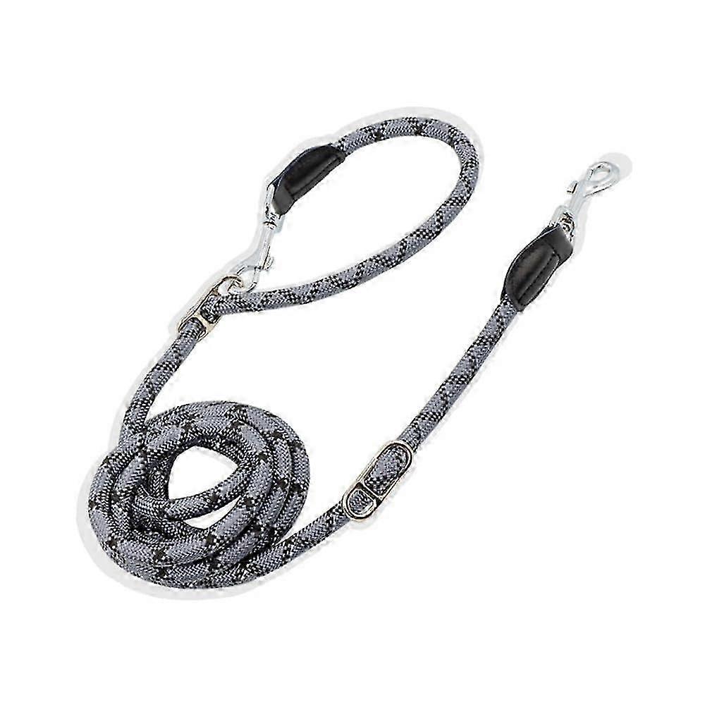 Multifunctional Reflective Adjustable Nylon Double Dog Leash for Walking Training Small Medium Large 26-27s