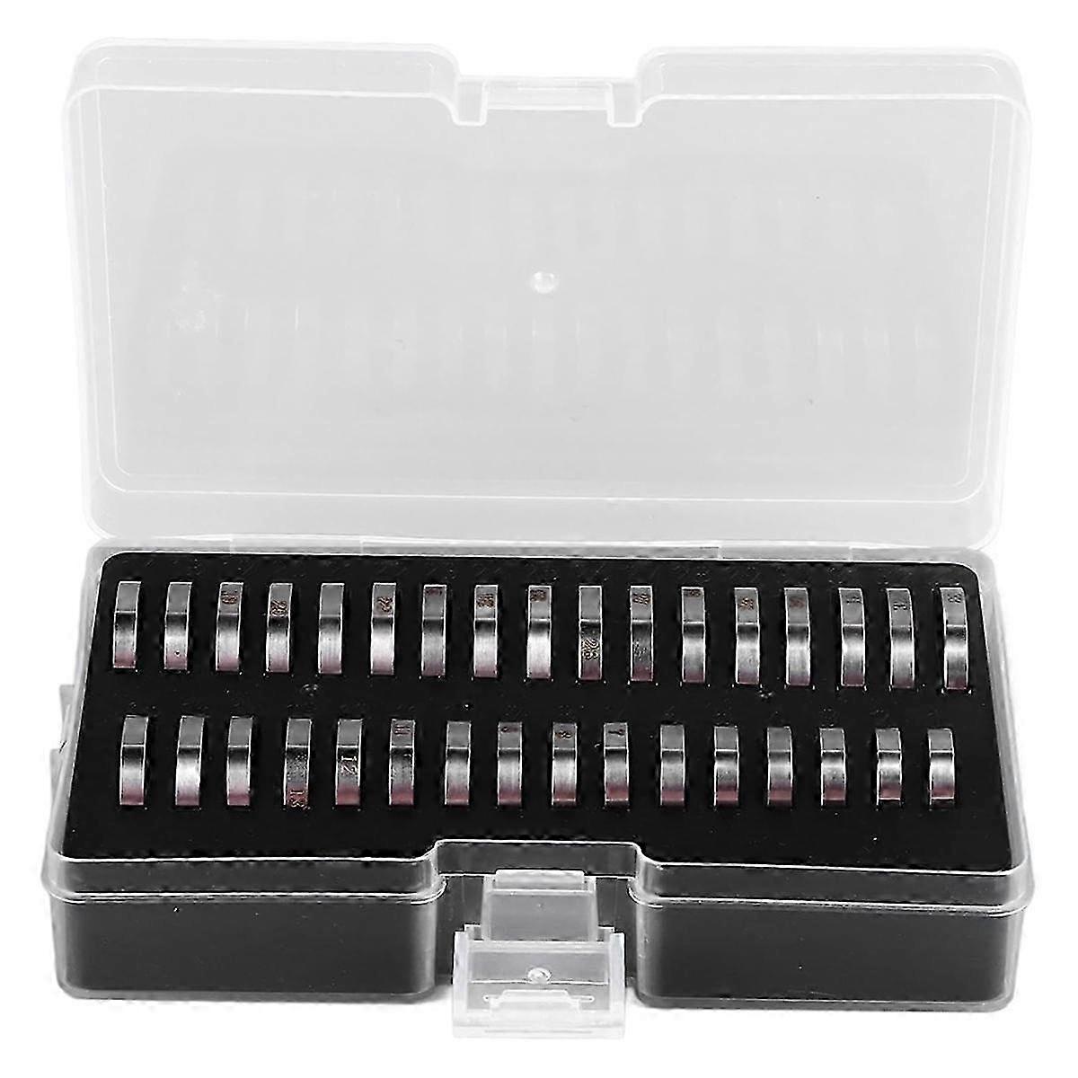 Ring Sizer Tool,Ring Gauges Finger Sizer Measuring Ring Tool 33 Pcs Ring Sizer Measuring Tool Stainless Steel Ring Sizer 25-26