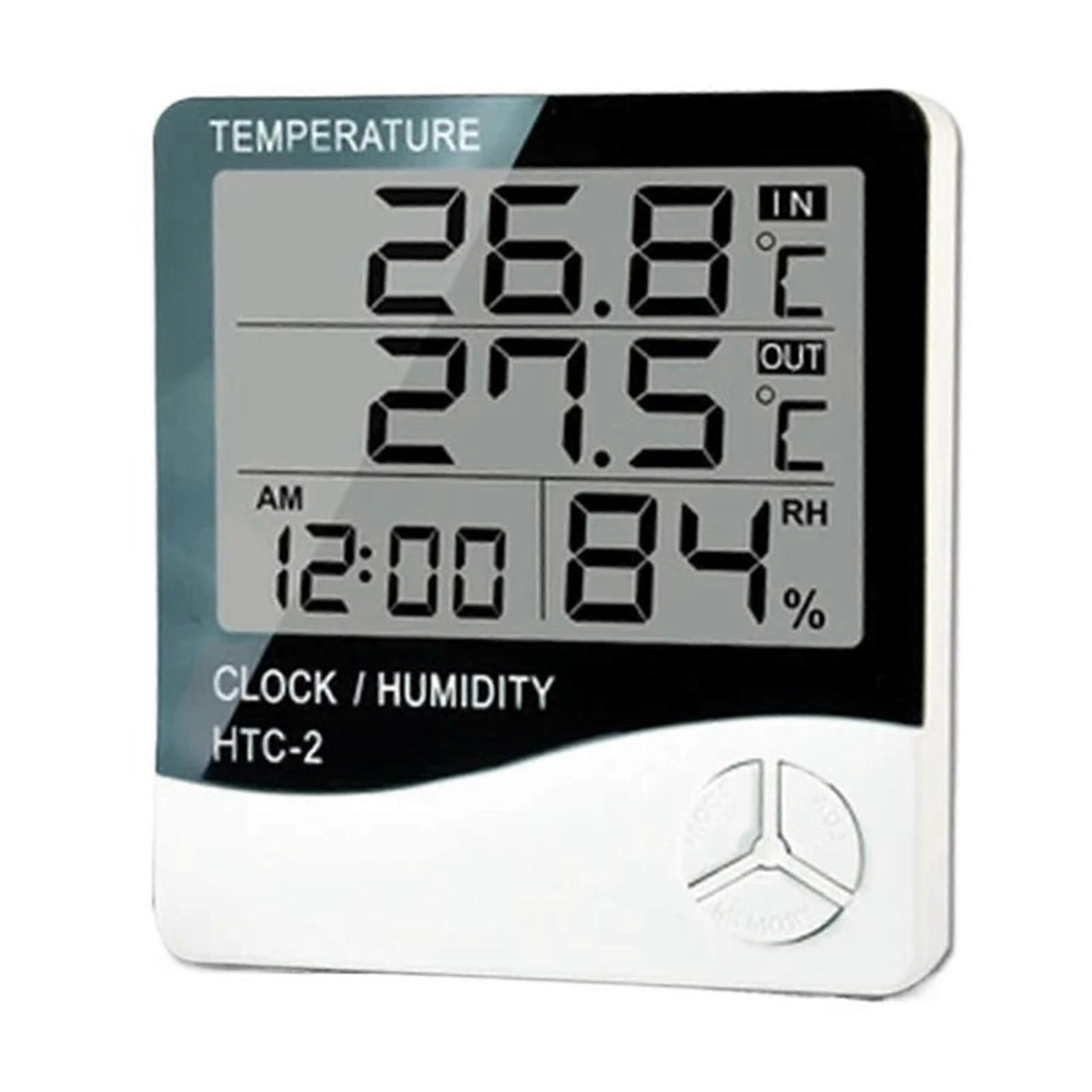 Digital Thermo Hygrometer Indoor Outdoor Weather Station with Alarm Clock and Memory Function