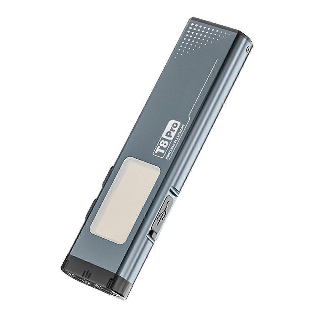 Mini Work Light String LED Battery Flashlight USB Charging Magnetic Pen Clip Light Long Range Flood Dual Light